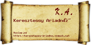 Keresztessy Ariadné névjegykártya